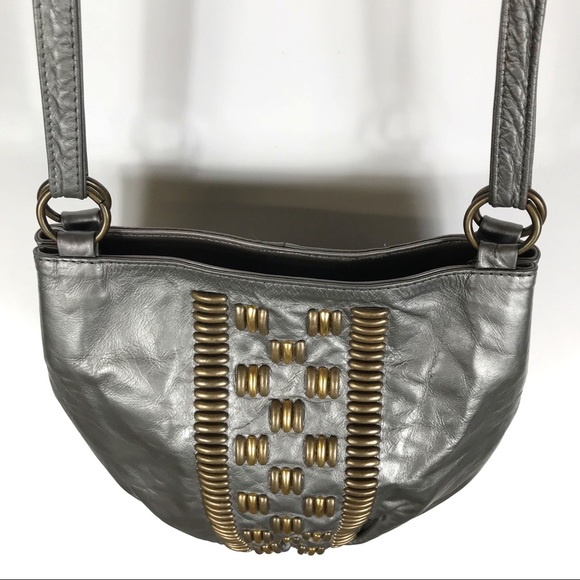 Samir Vintage Embellished Gray Leather Boh… - Picture 4 of 8